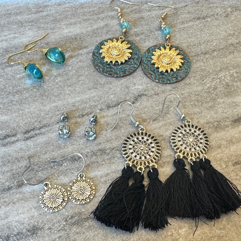 Wholesale 5 pairs boho earrings-#101